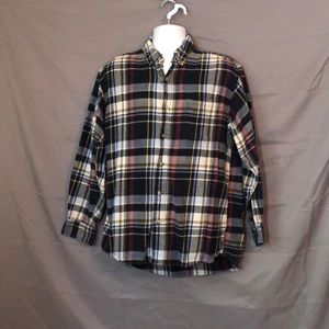 Multi Colored Long Sleeve Plaid Button Down